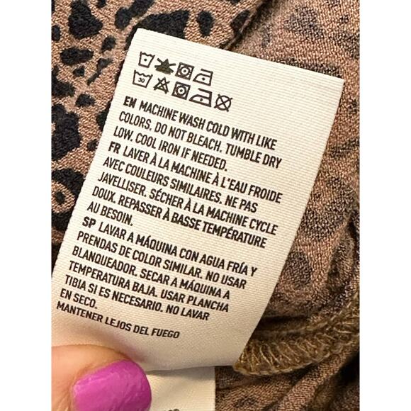 American Eagle animal print pull on high rise shorts size Large - Picture 5 of 9